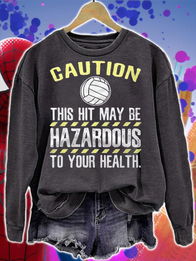 Caution Volleyball Hit Volleyball Shirt