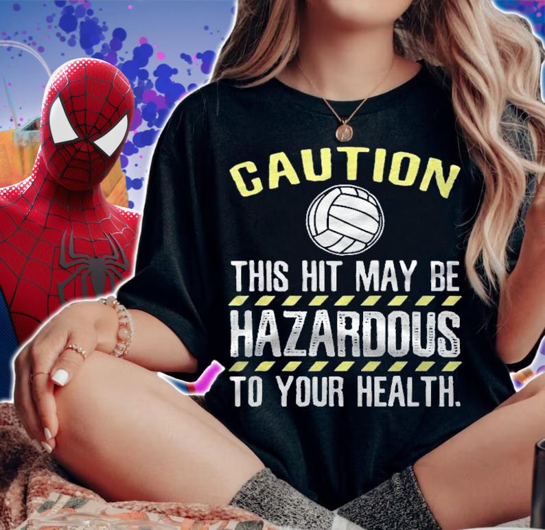 Caution Volleyball Hit Volleyball Shirt