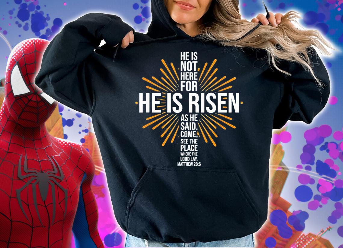 Easter He is Risen Jesus Cross Christian Faith Bible Verse T-Shirt hoodie