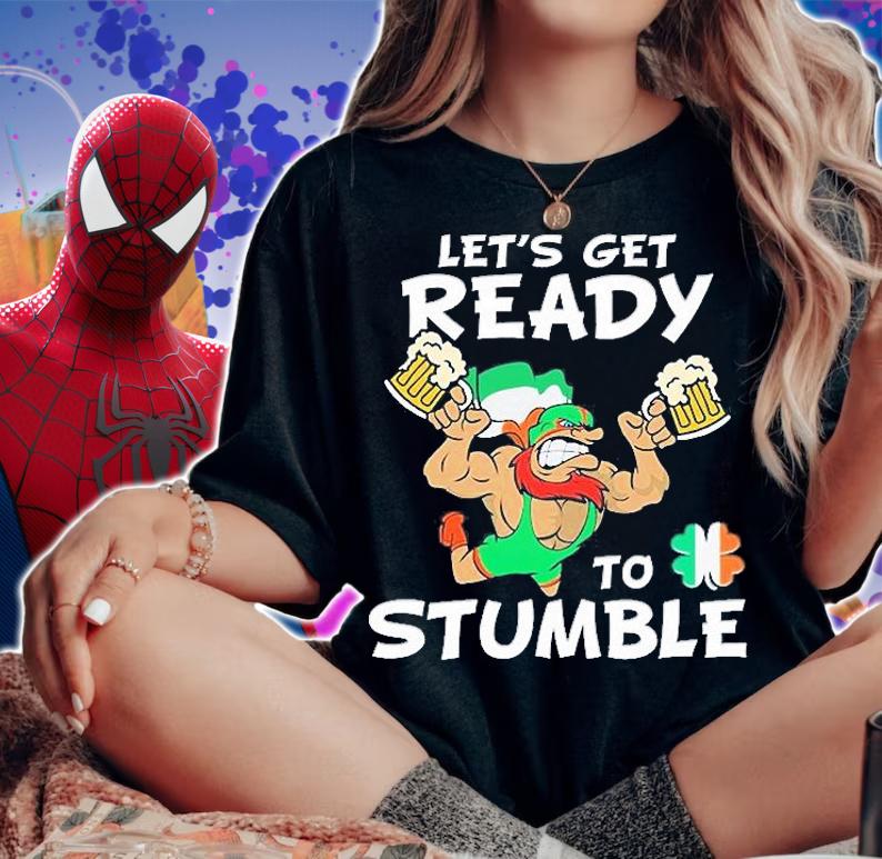Let Get Ready To Stumble Lucha Libre Wrestling St Patricks Day T-Shirt woman shirt