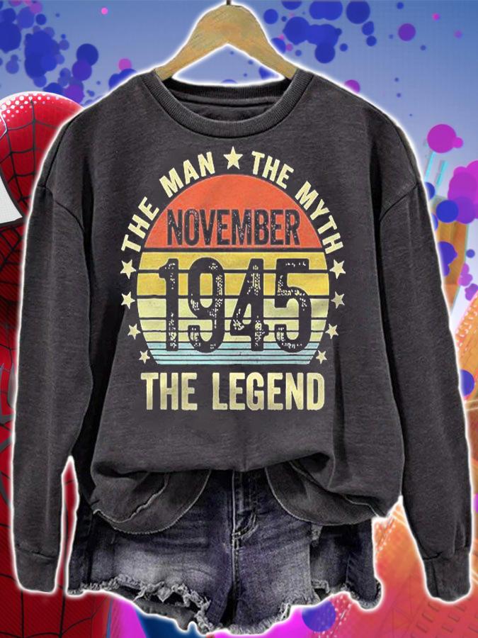 Mens 76 Years Old Birthday Gifts Man Myth Legend November 1945 Ver2 Shirt