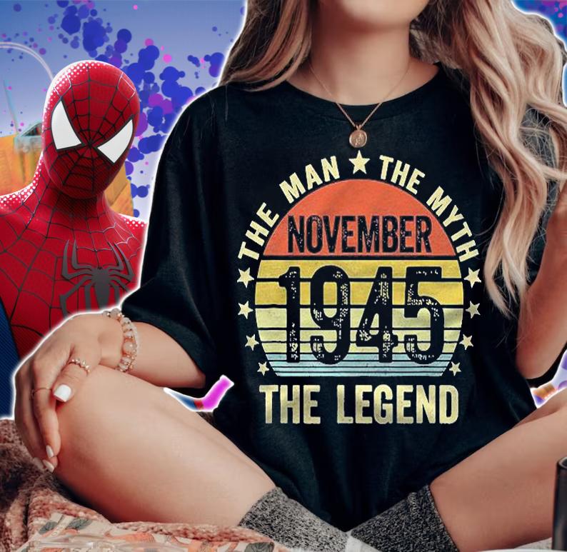 Mens 76 Years Old Birthday Gifts Man Myth Legend November 1945 Ver2 Shirt