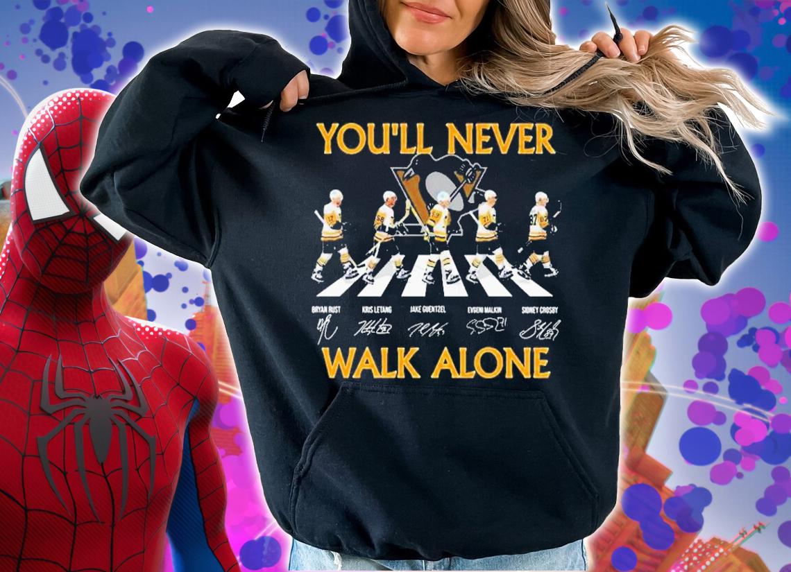 Pittsburgh Penguins You'll Never Walk Alone Abbey Road Signatures Shirt hoodie
