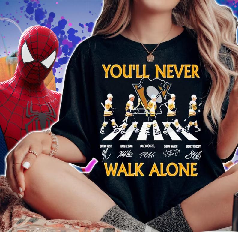 Pittsburgh Penguins You'll Never Walk Alone Abbey Road Signatures Shirt woman shirt