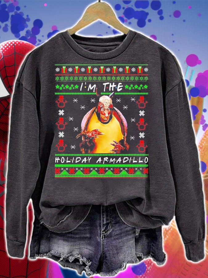 Friends I'm The Holiday Armadillo Ugly Christmas Shirt sweatshirt