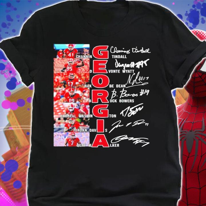 Georgia Bulldogs Football Team Signatures Shirt