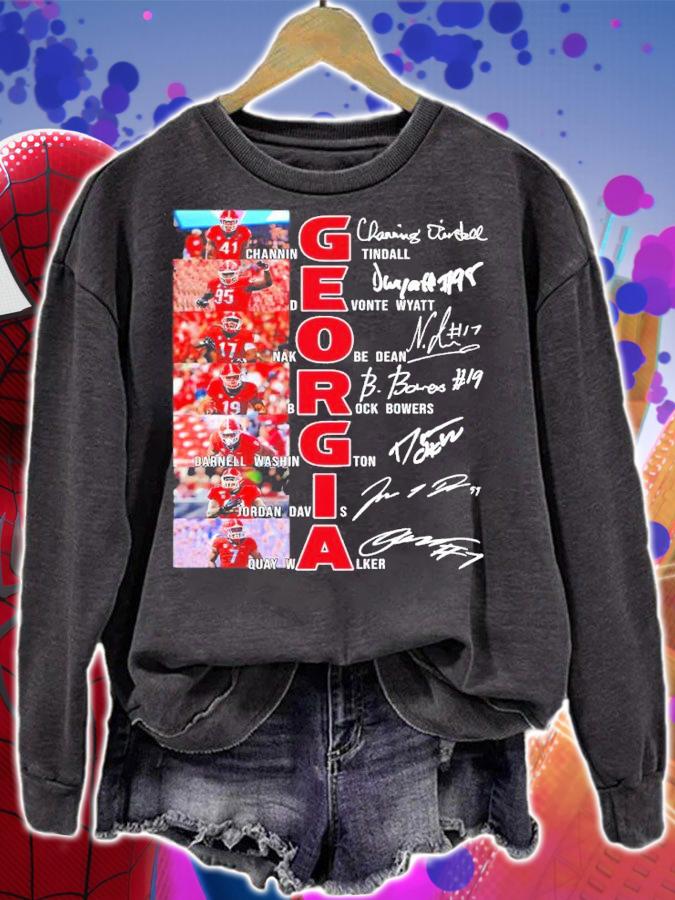 Georgia Bulldogs Football Team Signatures Shirt