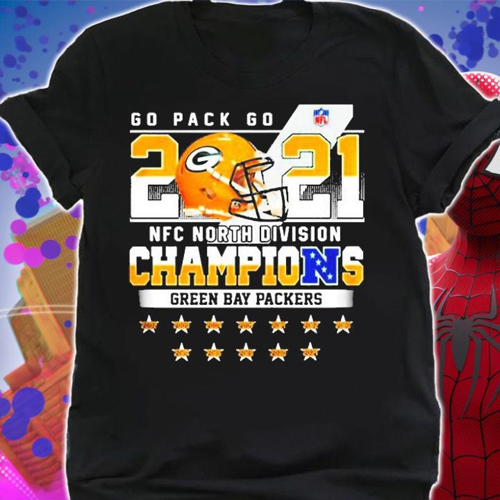 Go Pack Go 2021 Nfc North Division Champions Green Bay Packers 2002 2021 Shirt shirt