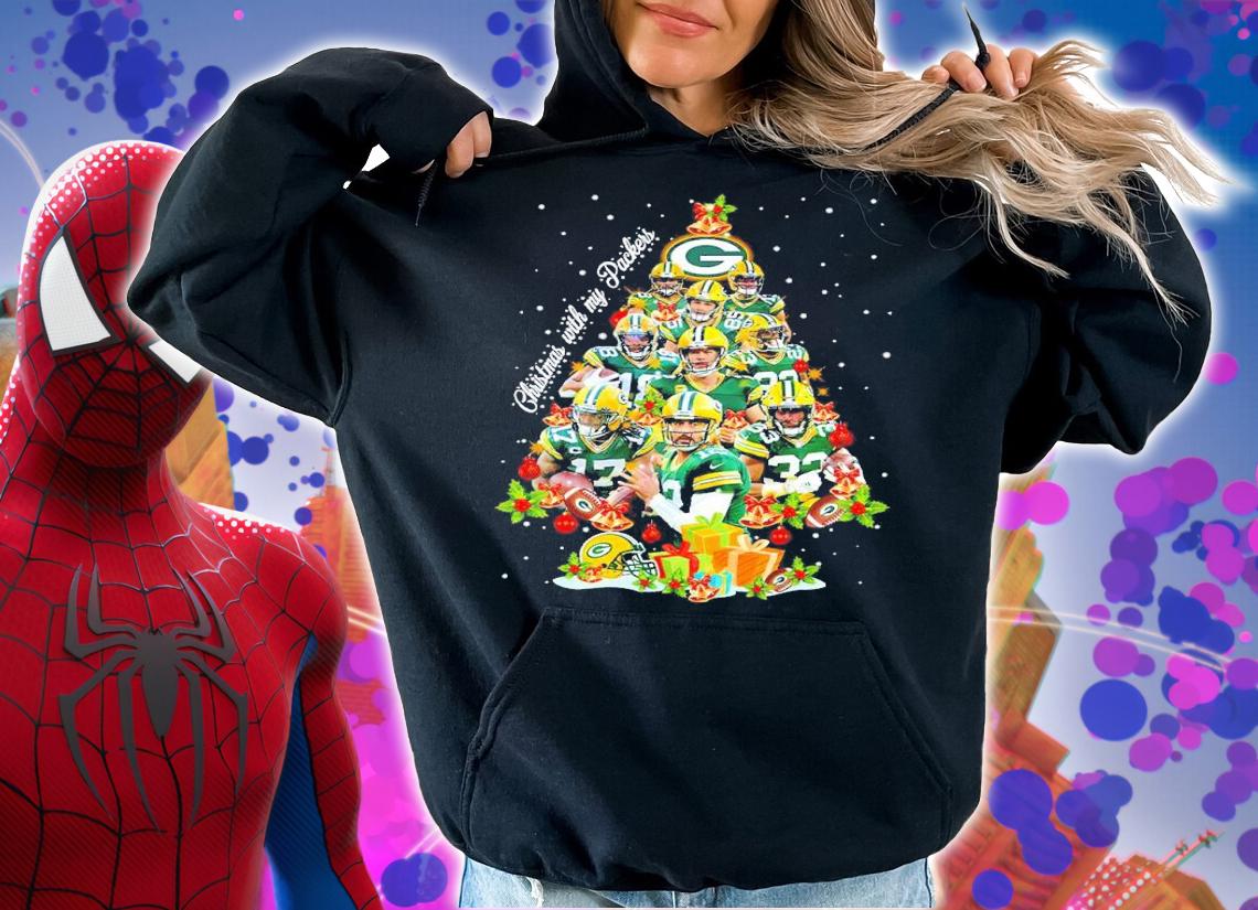 Green Bay Packer Christmas With My Packer Christmas Tree Shirt