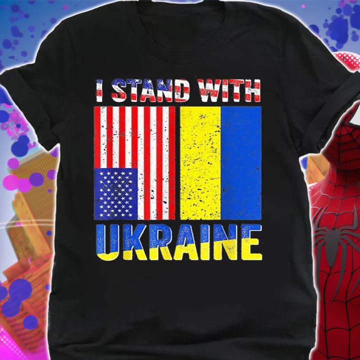 I Stand With Ukraine Support Ukrainian American T-Shirt shirt