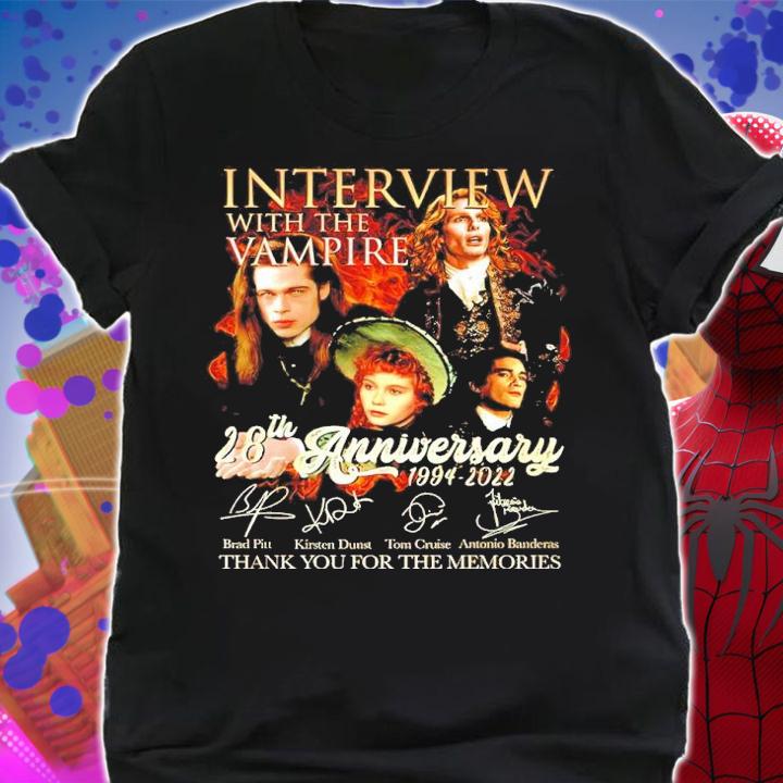 Interview With The Vampire 28th Anniversary 1994-2022 Signatures Thank You For The Memories Shirt_ shirt
