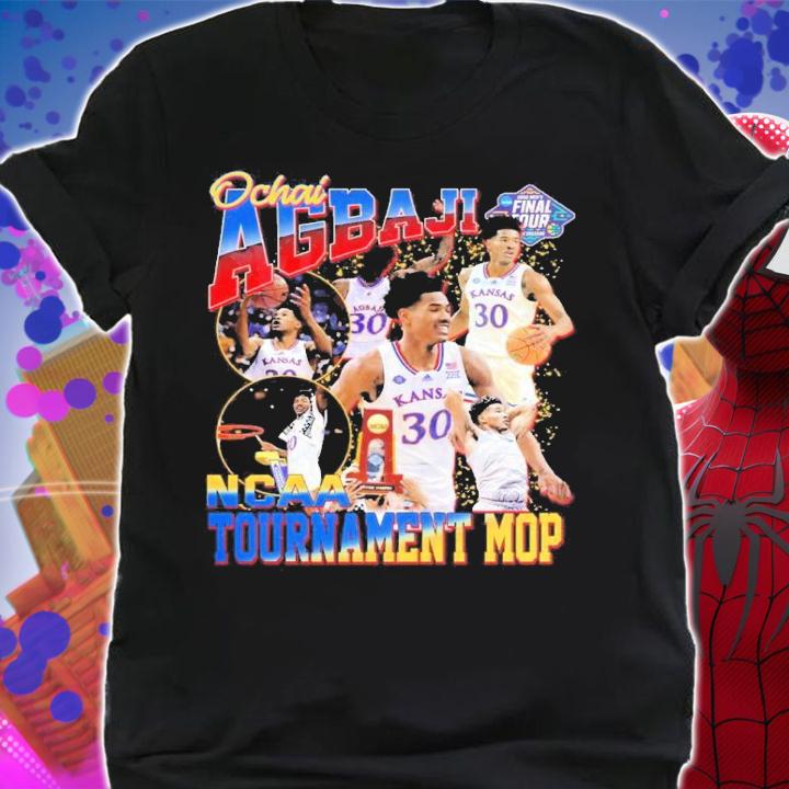 Kansas Jayhawks Ochai Agbaji MVP NCAA Tournament Mop Shirt shirt