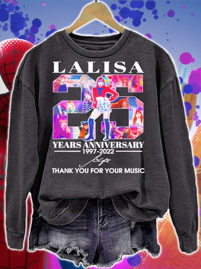 Lalisa 25 Years Anniversary 1997-2022 Signatures Thank You For Your Music Shirt