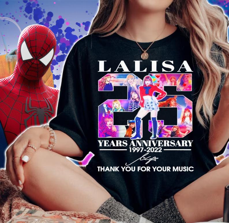 Lalisa 25 Years Anniversary 1997-2022 Signatures Thank You For Your Music Shirt