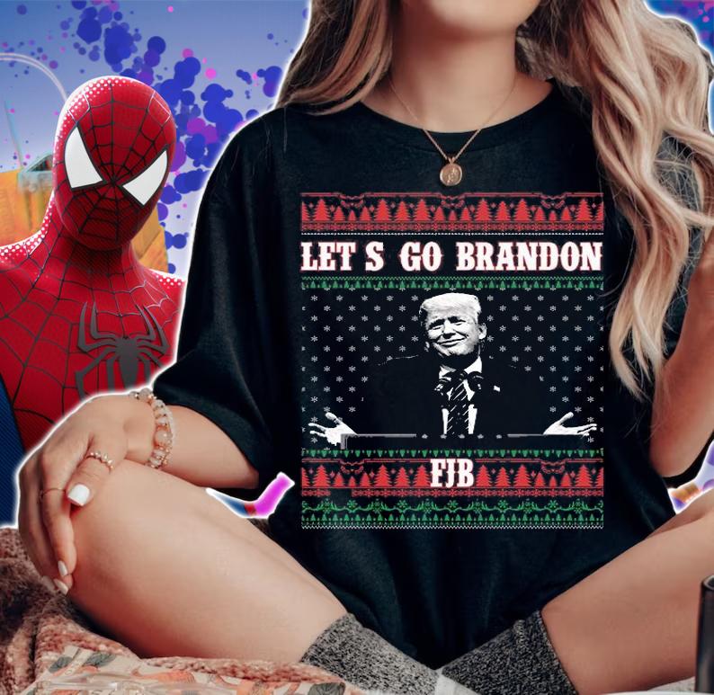 Let's Go Brandon Merry Christmas FJB Pro Trump T-shirt woman shirt