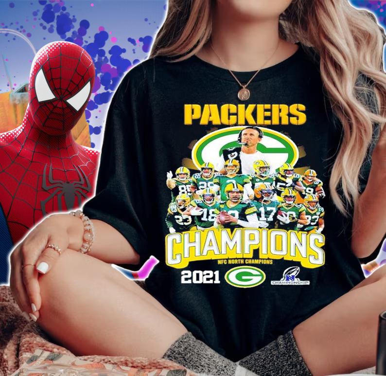 Packers Champions NFC North 2021 player shirt woman shirt