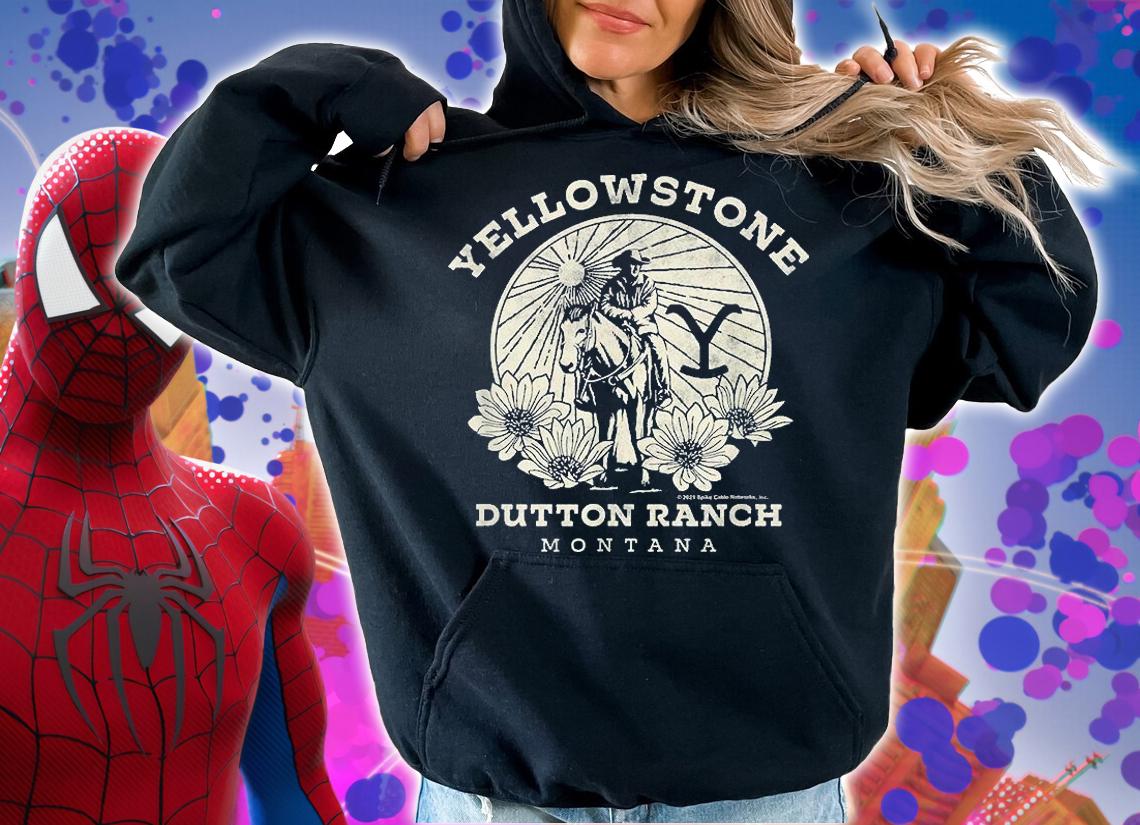 Yellowstone Dutton Ranch Solo Horseback Rider Logo T-Shirt