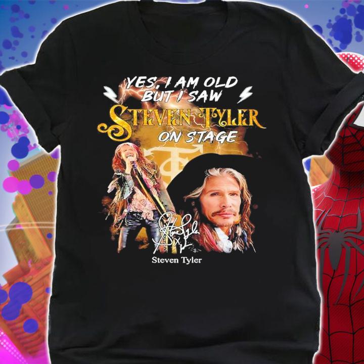 Yes I am old but I saw Steven Tyler on stage signature shirt shirt
