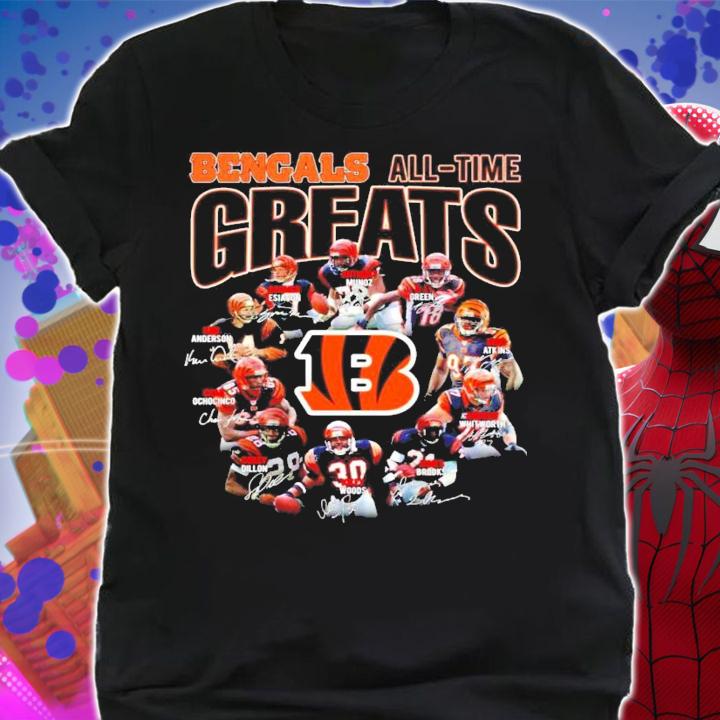 Bengals all time Greats team signature shirt