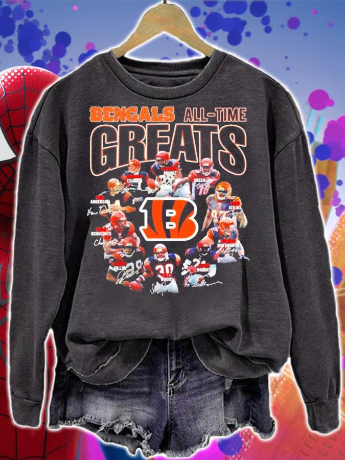 Bengals all time Greats team signature shirt