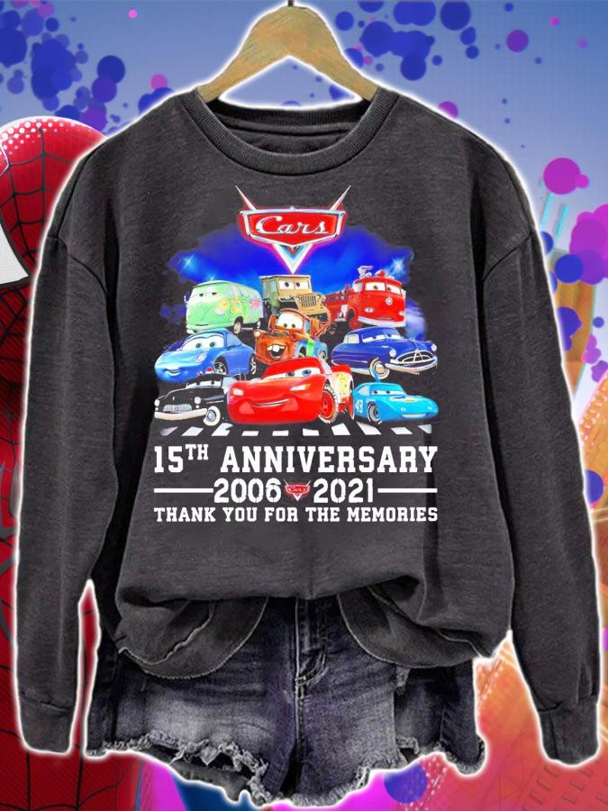 Cars 15th anniversary 2006-2021 thank you for the memories shirt sweatshirt