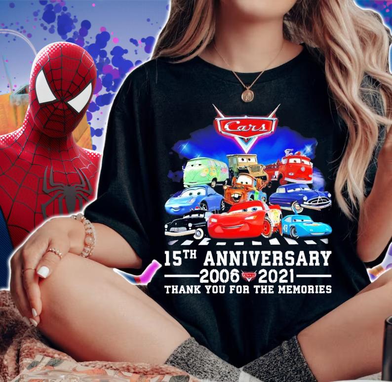 Cars 15th anniversary 2006-2021 thank you for the memories shirt woman shirt
