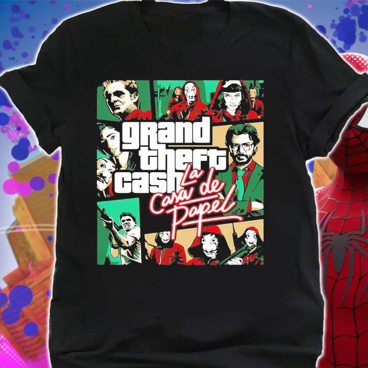 Grand Theft cash la casa de papel t-shirt