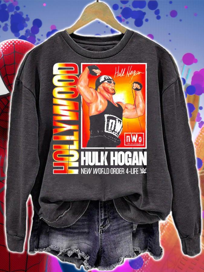 Hollywood Hulk Hogan New World Order 4 life signature shirt sweatshirt