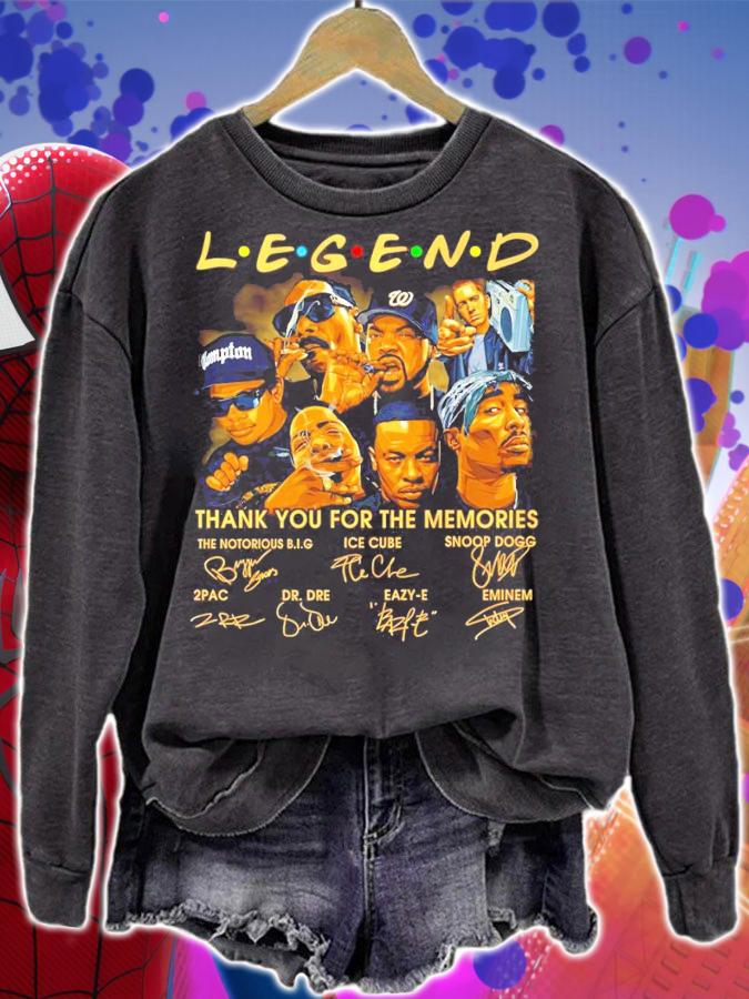 Legend Rapper Signature thank you for the memories shirt sweatshirt