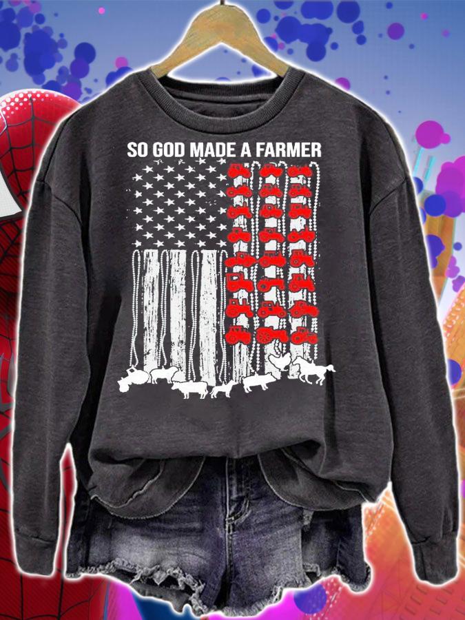 So god made a farmer American shirt sweatshirt