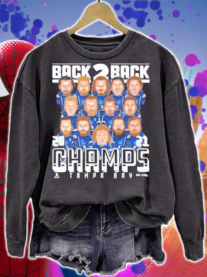 Tampa Bay Hockey 2021 Champs back 2 back shirt sweatshirt