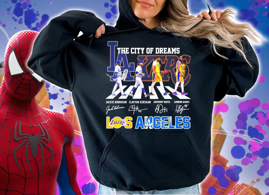 The city of dreams Los Angeles Lakers Abbey Road signatures shirt hoodie