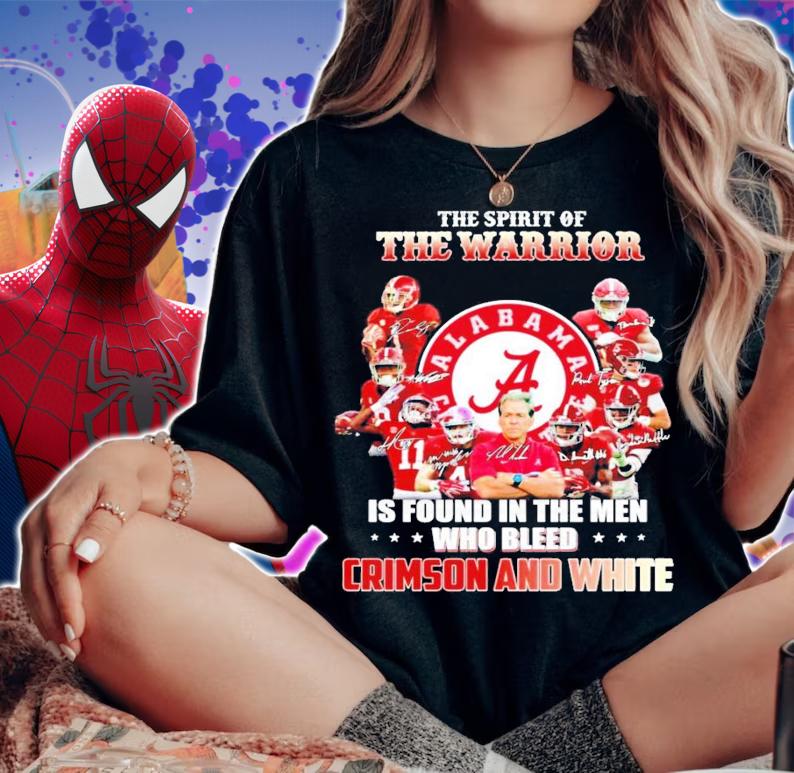 The Spirit Of The Warrior Is Found In The Men Who Bleed Crimson And White Shirt woman shirt