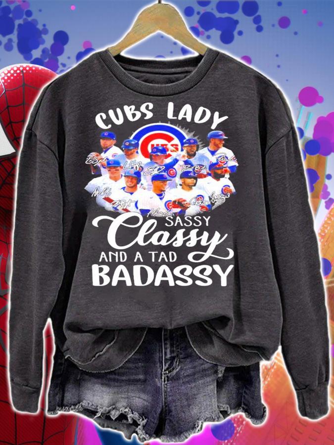 Chicago Cubs lady sassy classy and a tad badassy signatures shirt sweatshirt