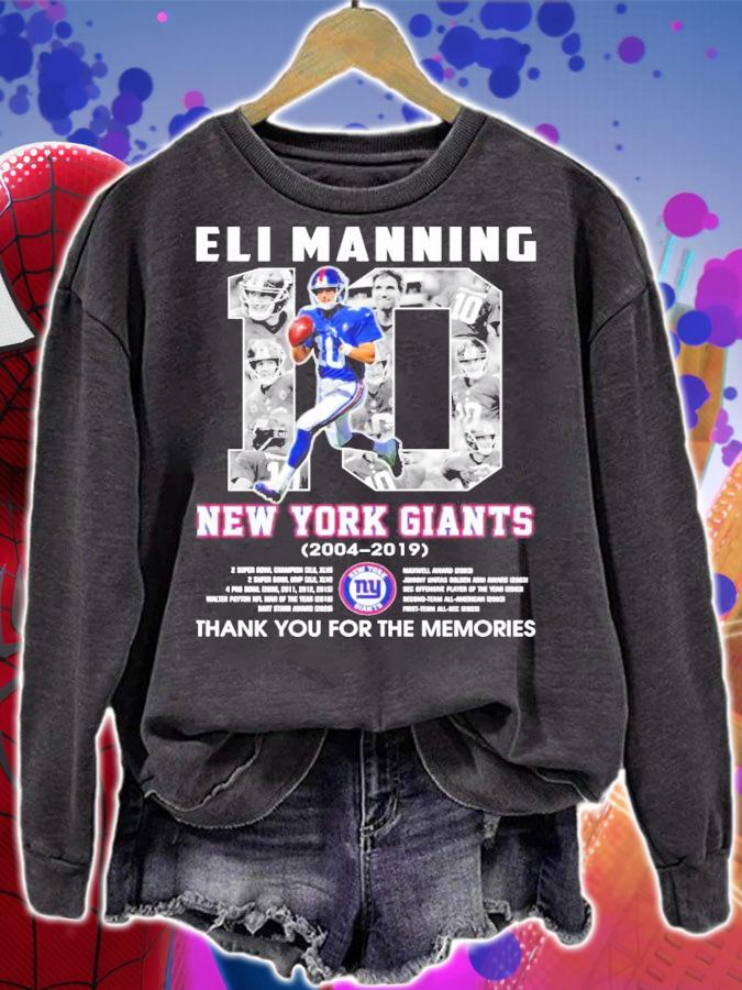 Eli Manning New York Giants 2004-2019 shirt sweatshirt