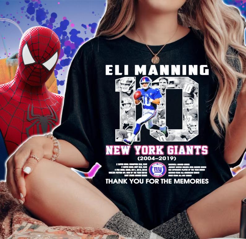 Eli Manning New York Giants 2004-2019 shirt woman shirt