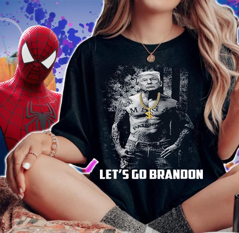 Let's Go Brandon Patriotic Gangster Anti Liberal Pro Trump T-Shirt woman shirt