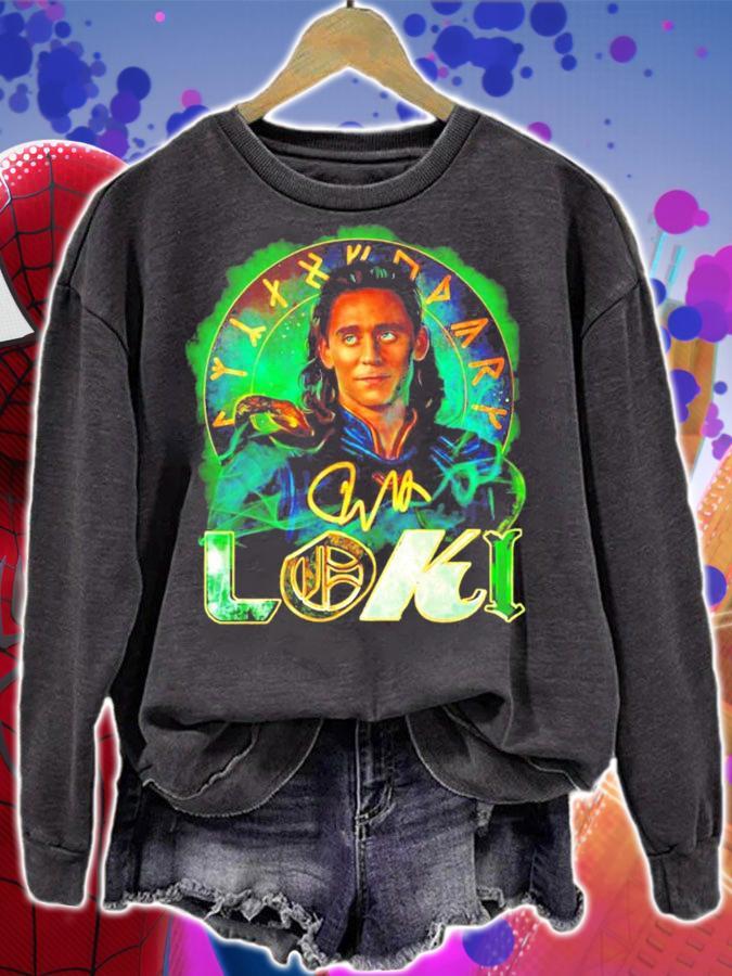 Official Loki Marvel signature shirt sweatshirt
