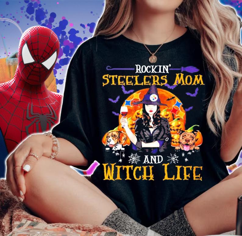 Pittsburgh Steelers Rockin' Steelers Mom And Witch Life Shirt