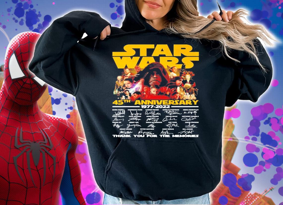 Star Wars 45th anniversary 1977-2022 signatures shirt hoodie