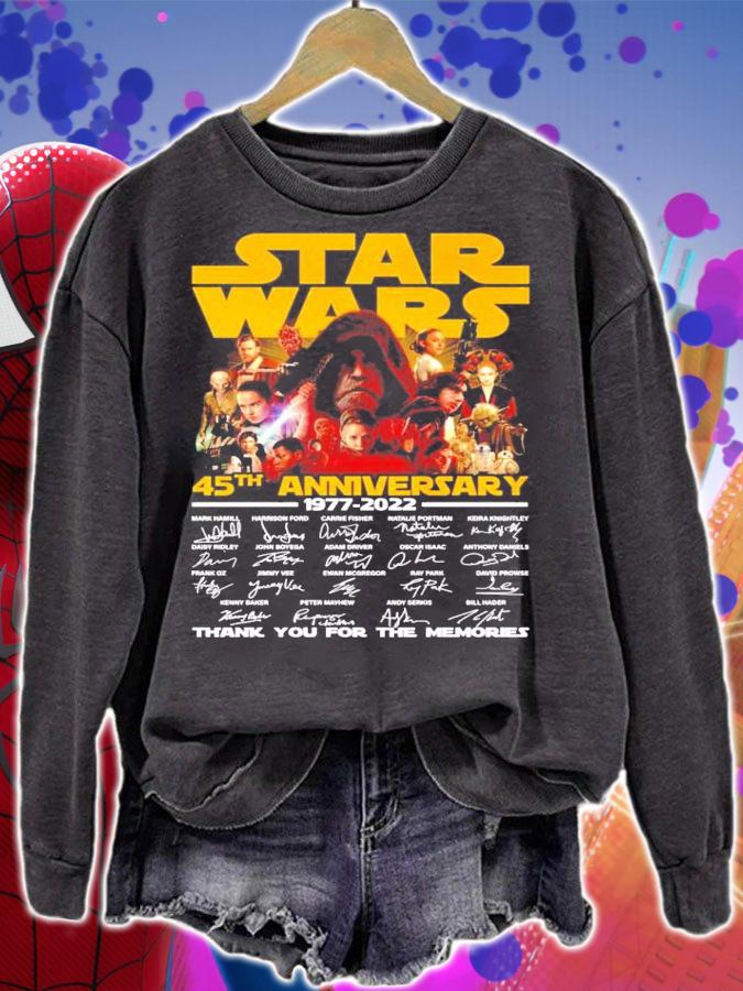 Star Wars 45th anniversary 1977-2022 signatures shirt sweatshirt
