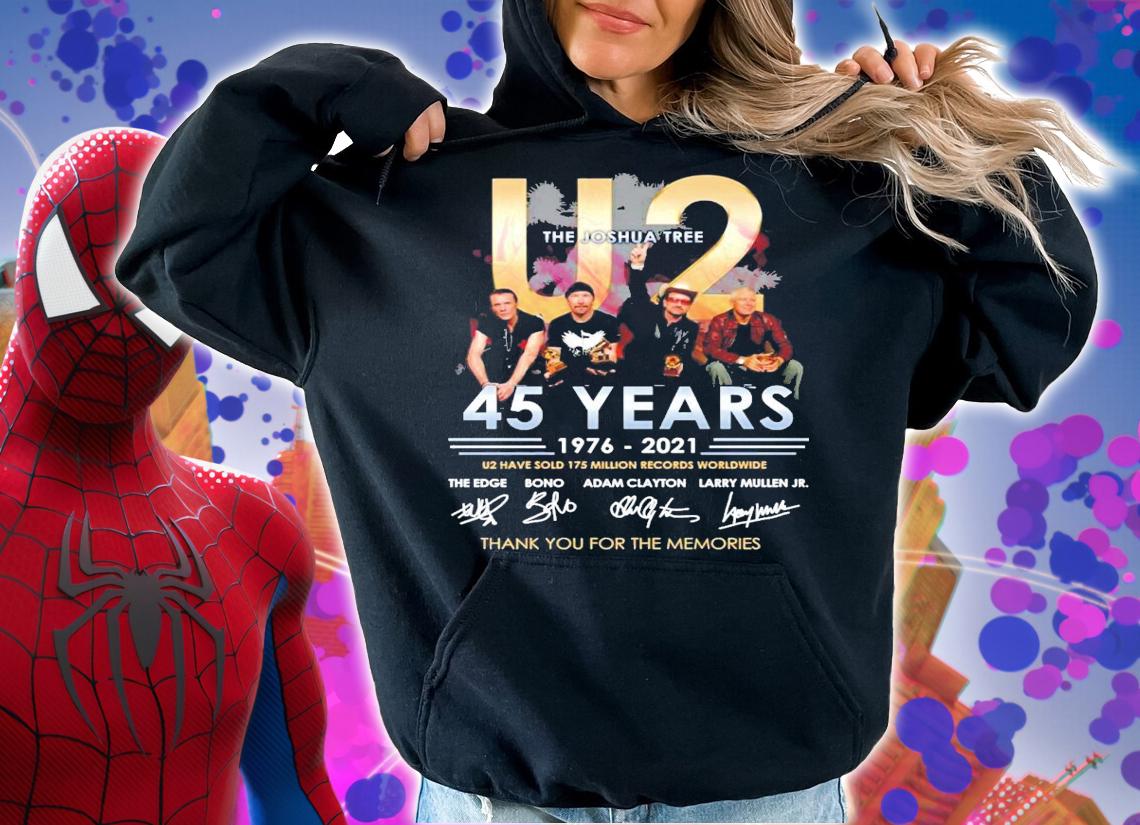 U2 The Joshua Tree 45 years 1976-2021 signatures shirt t-shirt hoodie