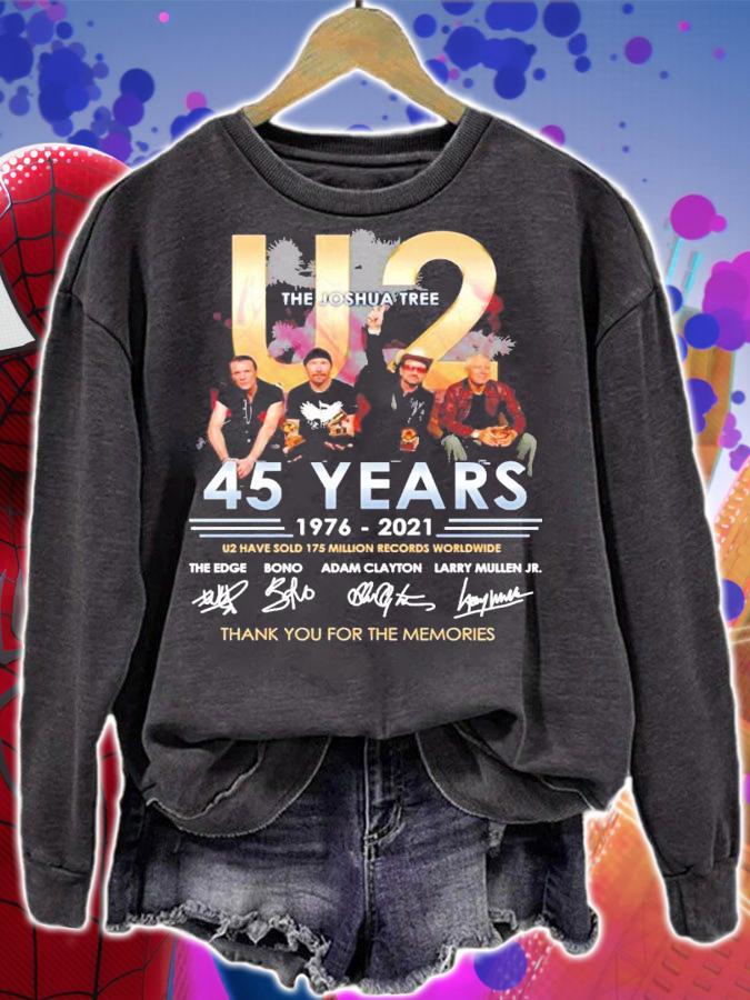 U2 The Joshua Tree 45 years 1976-2021 signatures shirt t-shirt sweatshirt