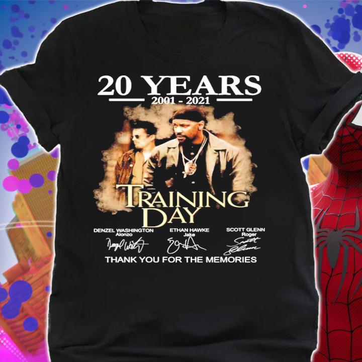20 years 2001-2021 Training Day signature thank you for the memories shirt shirt