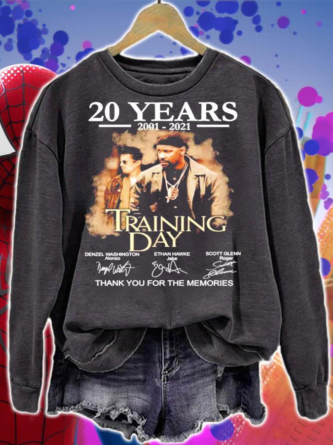 20 years 2001-2021 Training Day signature thank you for the memories shirt sweatshirt