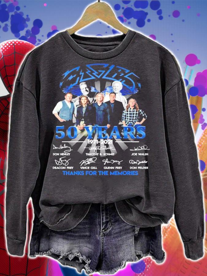 50 years 1971-2021 thanks for the memories signatures shirt sweatshirt