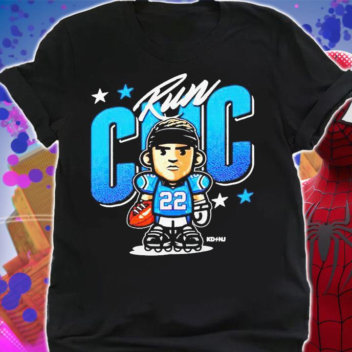 Christian McCaffrey cartoon CMC 22 Run football T-shirt