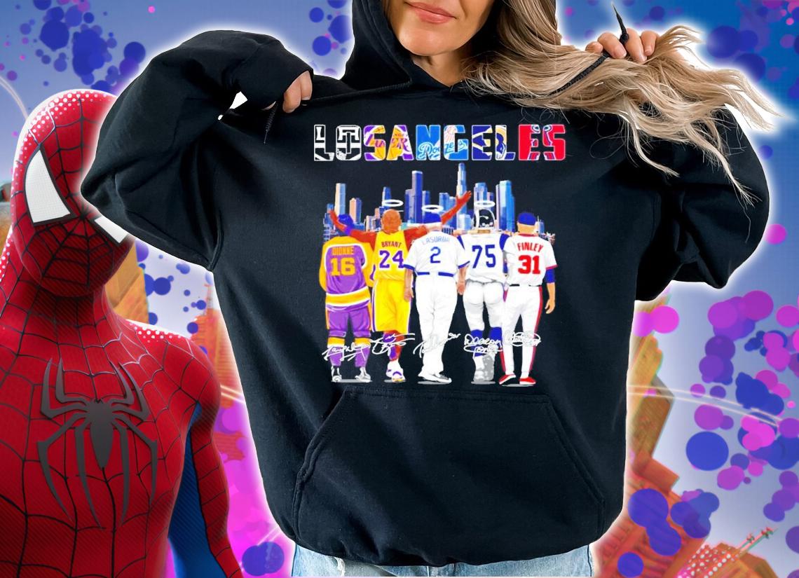 Los Angeles city Dionne Bryant Lasorda Deacon Jones Finley signature shirt