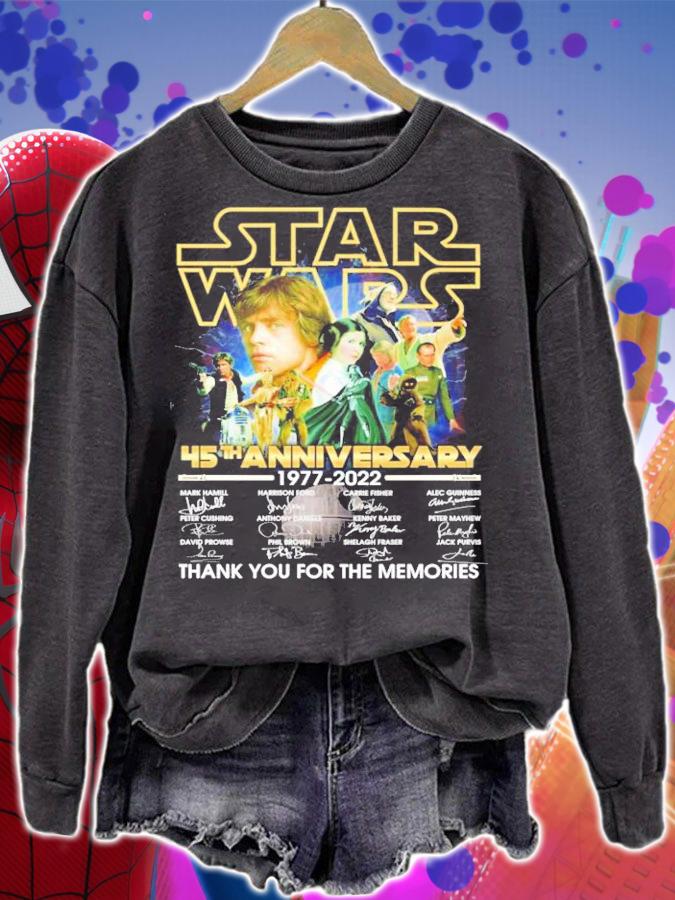 Official Star Wars 45th anniversary 1977-2022 signatures shirt