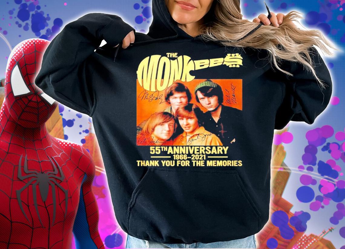 The Monkees 55th anniversary 1966-2021 signatures shirt hoodie The Monkees 55th anniversary 1966-2021 signatures shirt hoodie